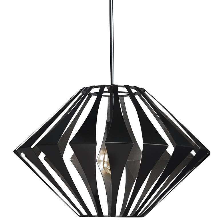 Image 1 UltraLights Vasi 24" Wide Black Pearl Pendant Light