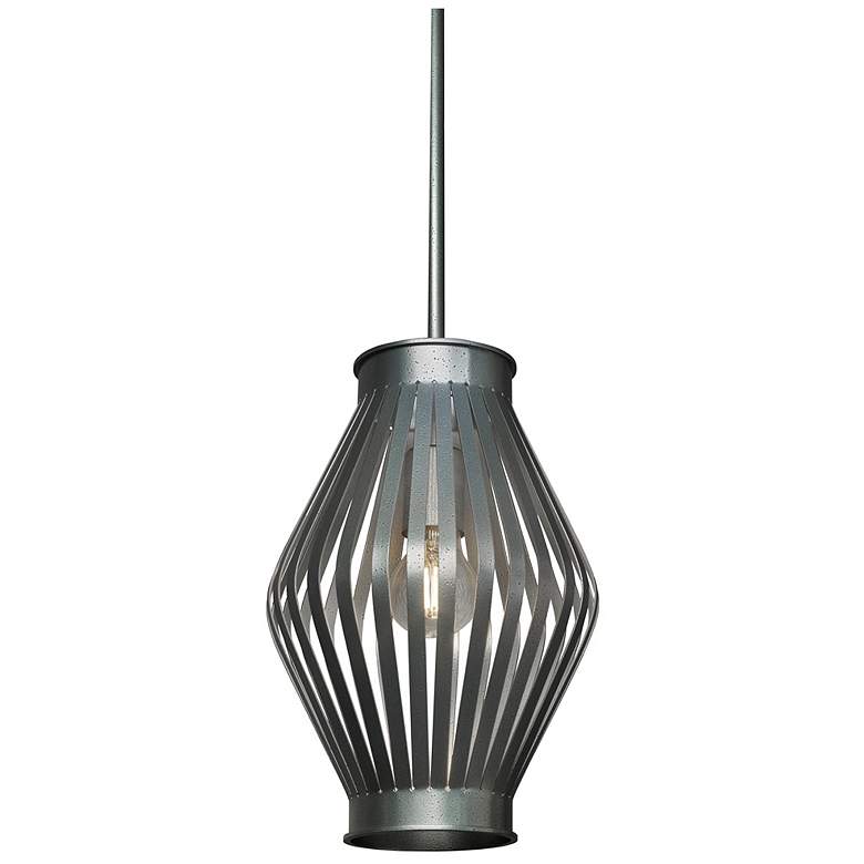 Image 1 UltraLights Vasi 8 1/2" Wide Smoked Silver LED Retrofit Mini Pendant