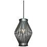 UltraLights Vasi 8 1/2" Wide Smoked Silver Mini Pendant
