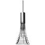 UltraLights Vasi 9" Wide Smoked Silver LED Retrofit Mini Pendant