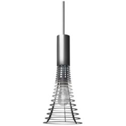 UltraLights Vasi 9" Wide Smoked Silver Mini Pendant