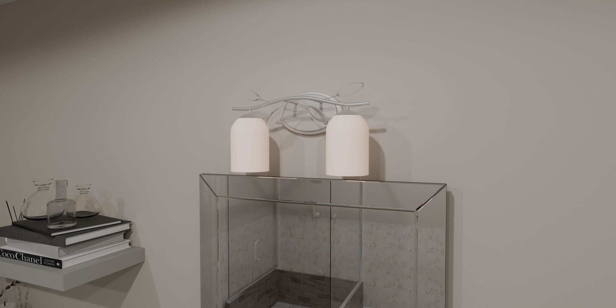 Ulysses 2-Light Brushed Nickel Bath Light