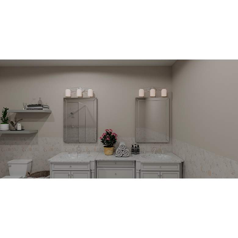 Image 2 Ulysses 3-Light Brushed Nickel Bath Light more views
