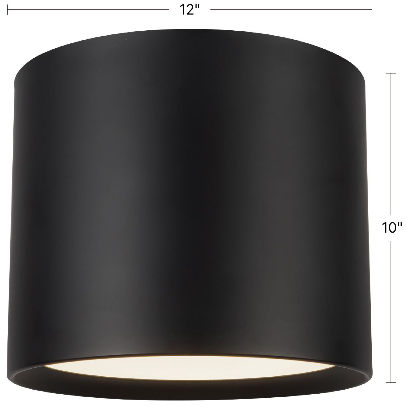 Image 7 Uma 12-in Black dimmable LED Semi-Flush Mount more views