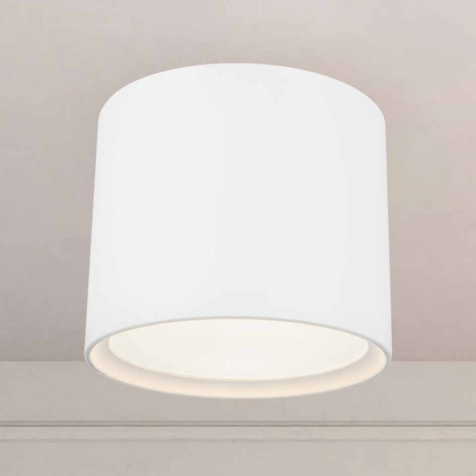 Uma 12-in White dimmable LED Semi-Flush Mount
