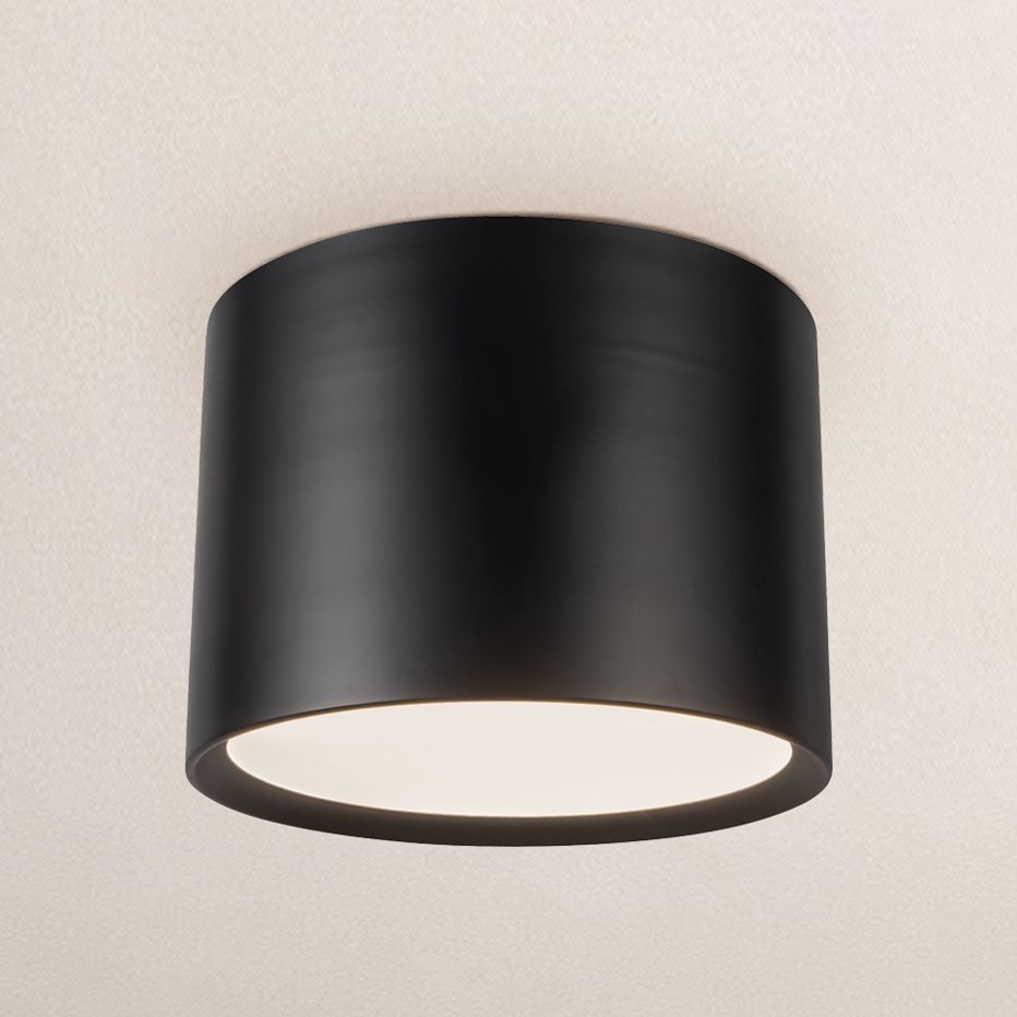Uma 15-in Black dimmable LED Semi-Flush Mount