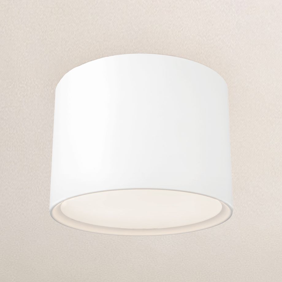 Uma 15-in White dimmable LED Semi-Flush Mount
