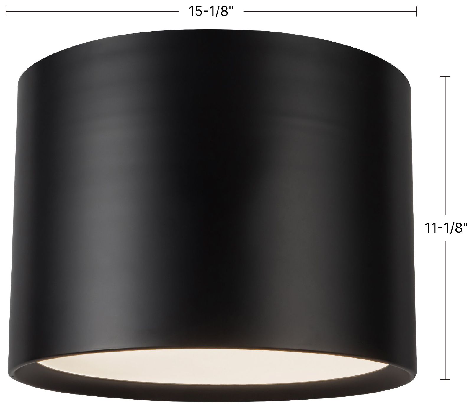 Image 7 Uma 15-in White dimmable LED Semi-Flush Mount more views