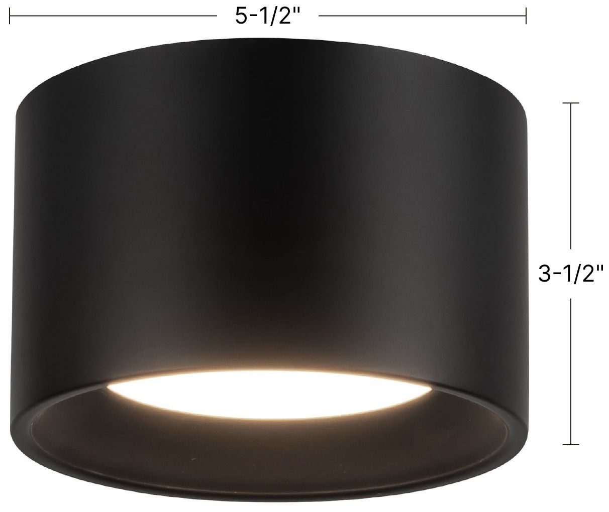 Image 7 Uma 6-in Black dimmable LED Semi-Flush Mount more views