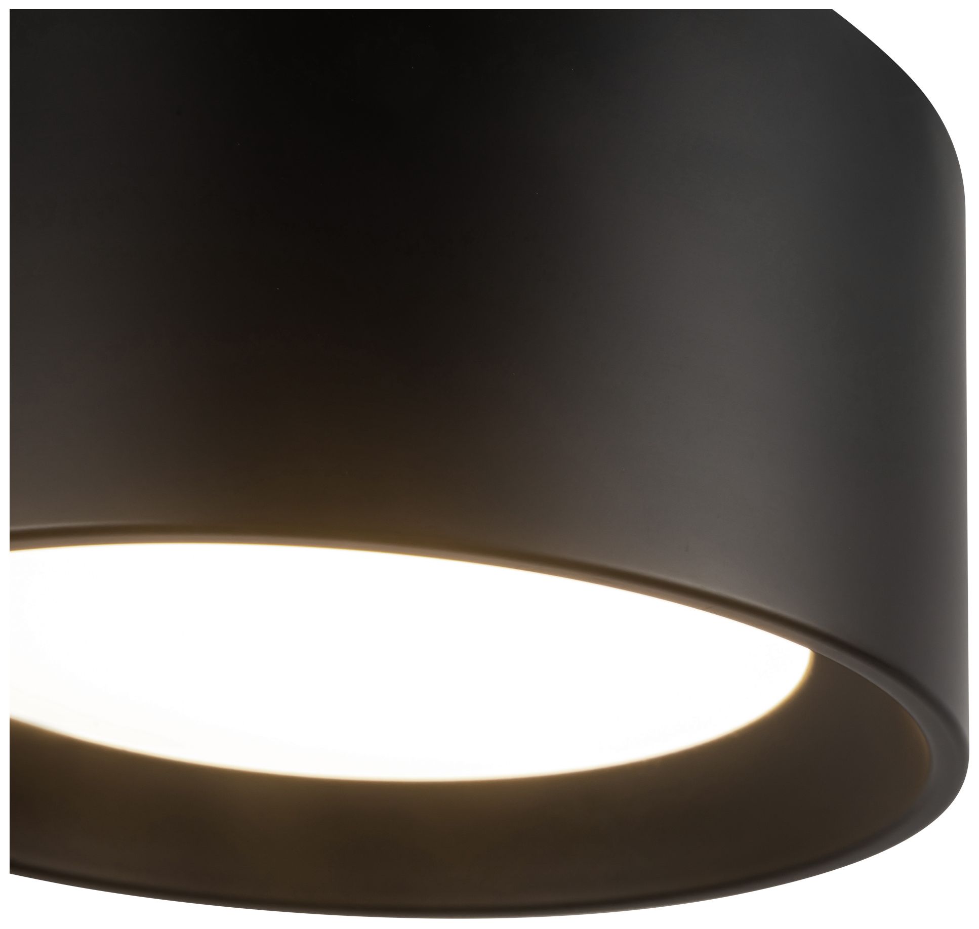 Image 5 Uma 7-in (3-in Height) Black dimmable LED Semi-Flush Mount more views