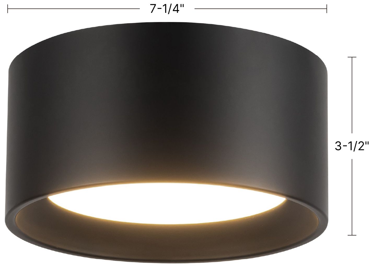 Image 7 Uma 7-in (3-in Height) Black dimmable LED Semi-Flush Mount more views