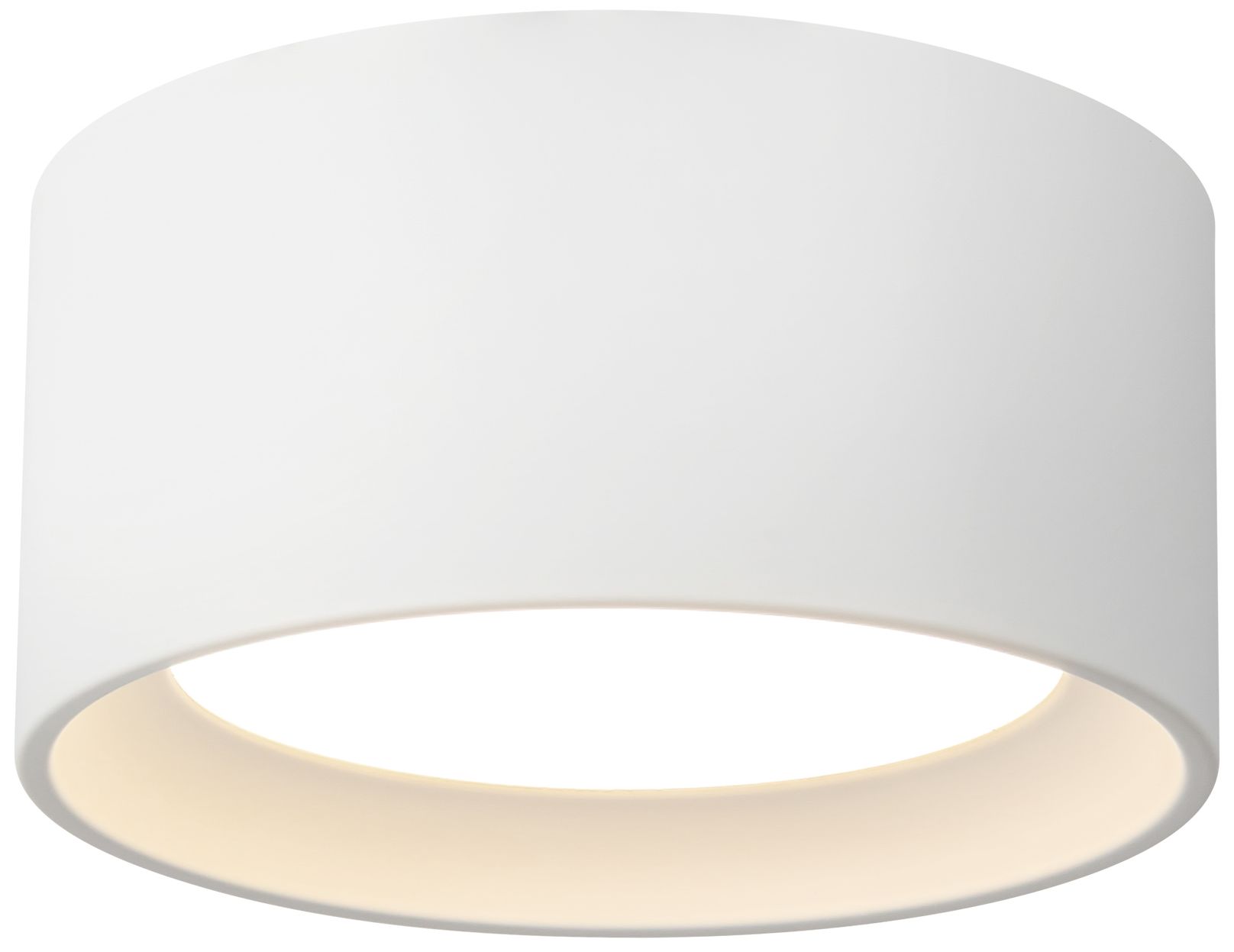 Uma 7-in (3-in Height) White dimmable LED Semi-Flush Mount