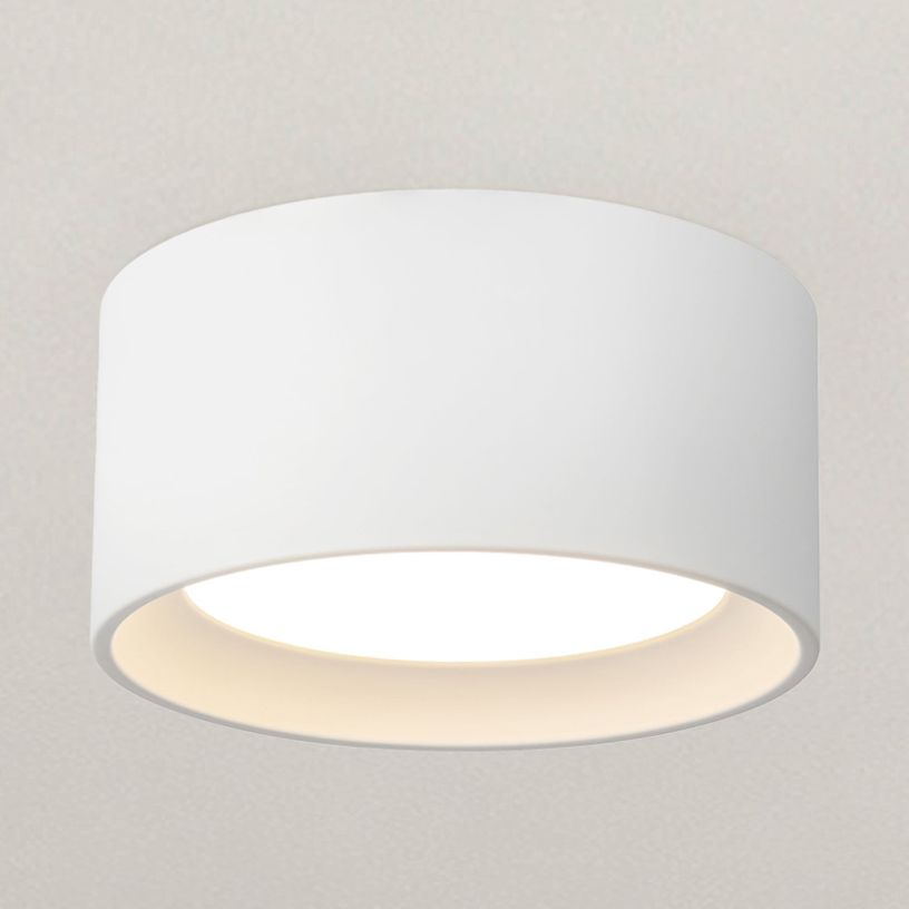 Uma 7-in (3-in Height) White dimmable LED Semi-Flush Mount