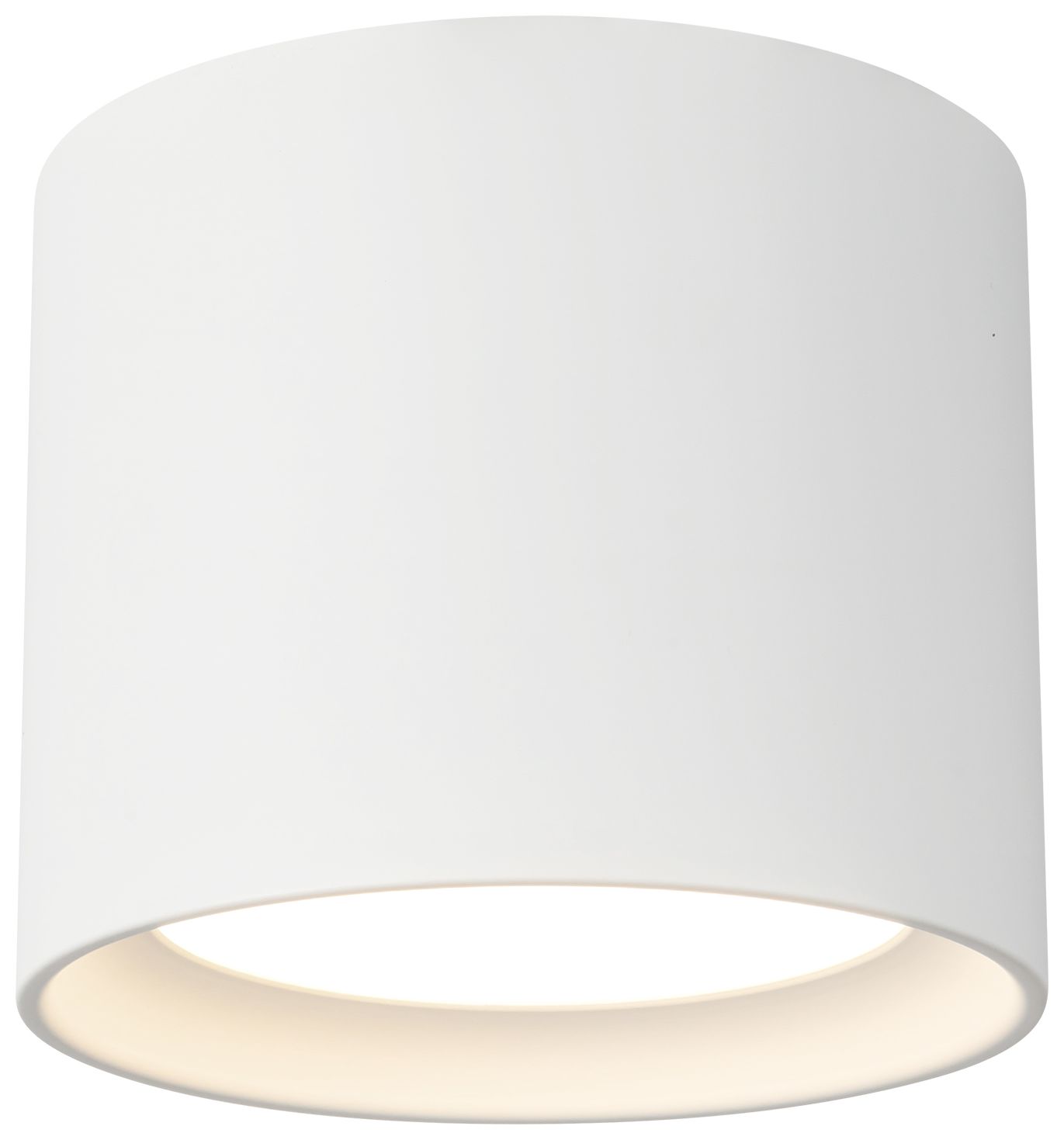 Uma 7-in (6-in Height) White dimmable LED Semi-Flush Mount