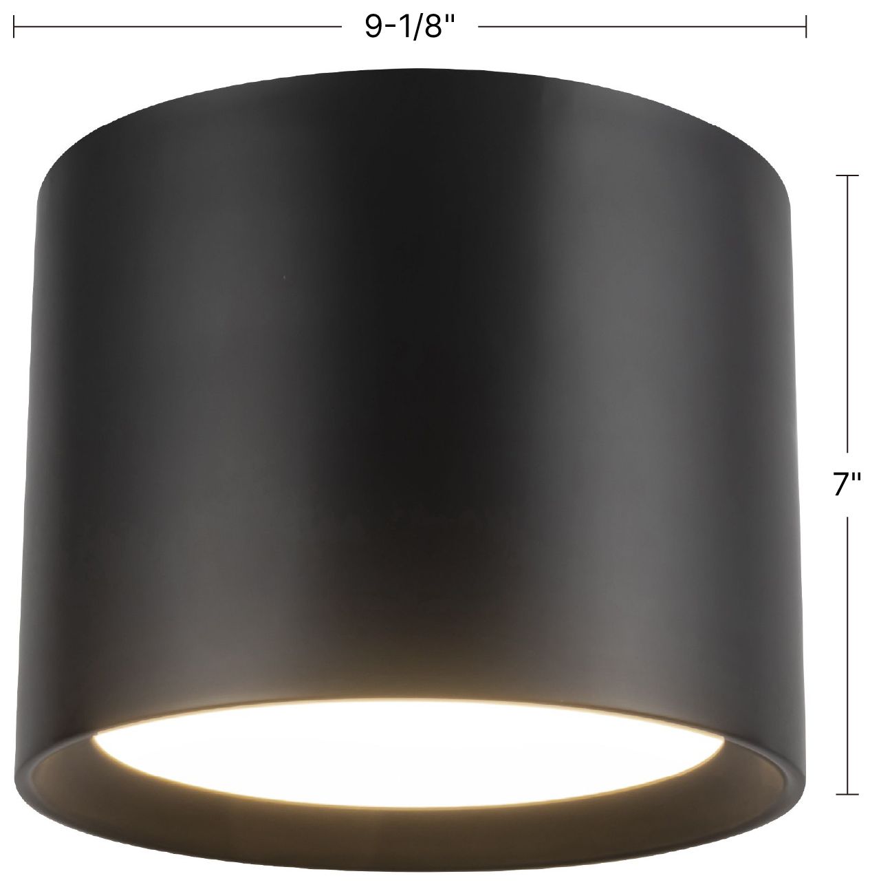 Image 7 Uma 9-in Black dimmable LED Semi-Flush Mount more views