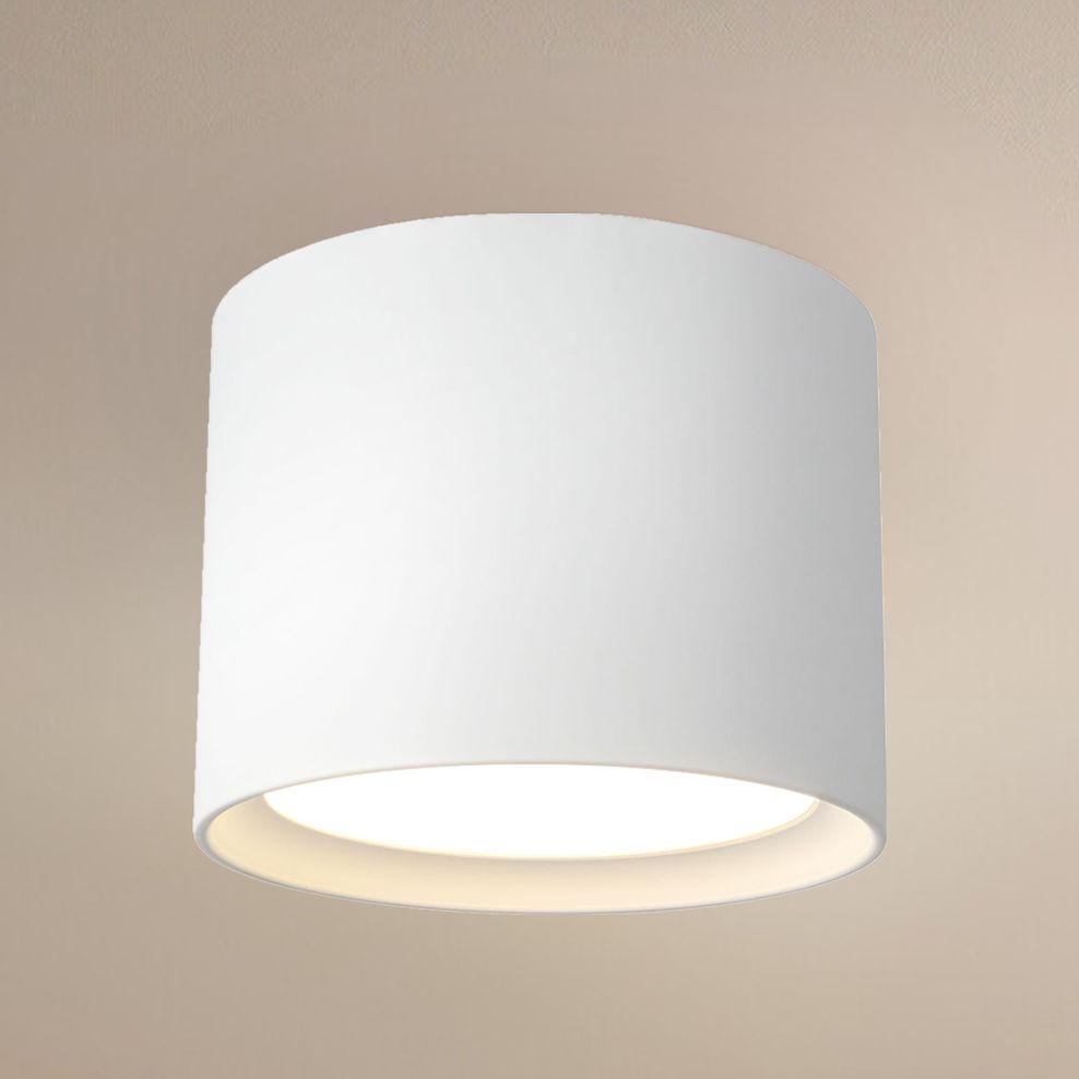 Uma 9-in White dimmable LED Semi-Flush Mount