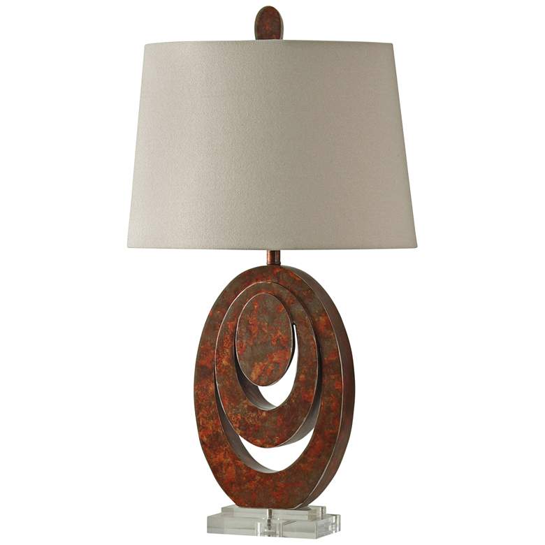 Image 1 Uma Brown Stacked Rings Table Lamp