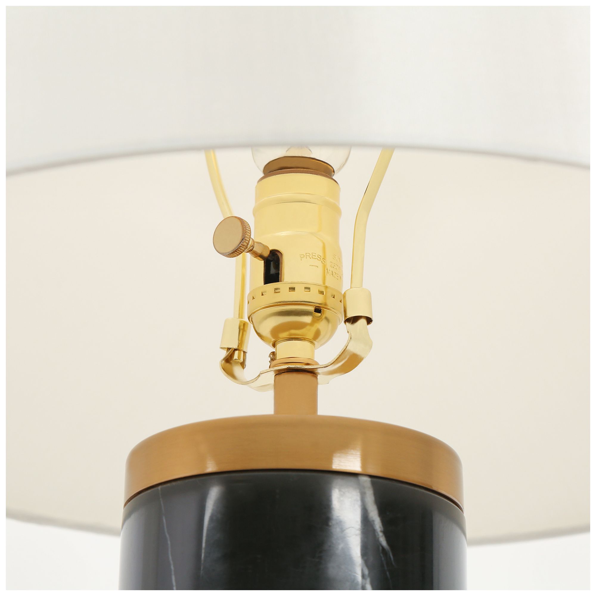 Image 4 Umboiey 1-Light Black Stone Table Lamps more views