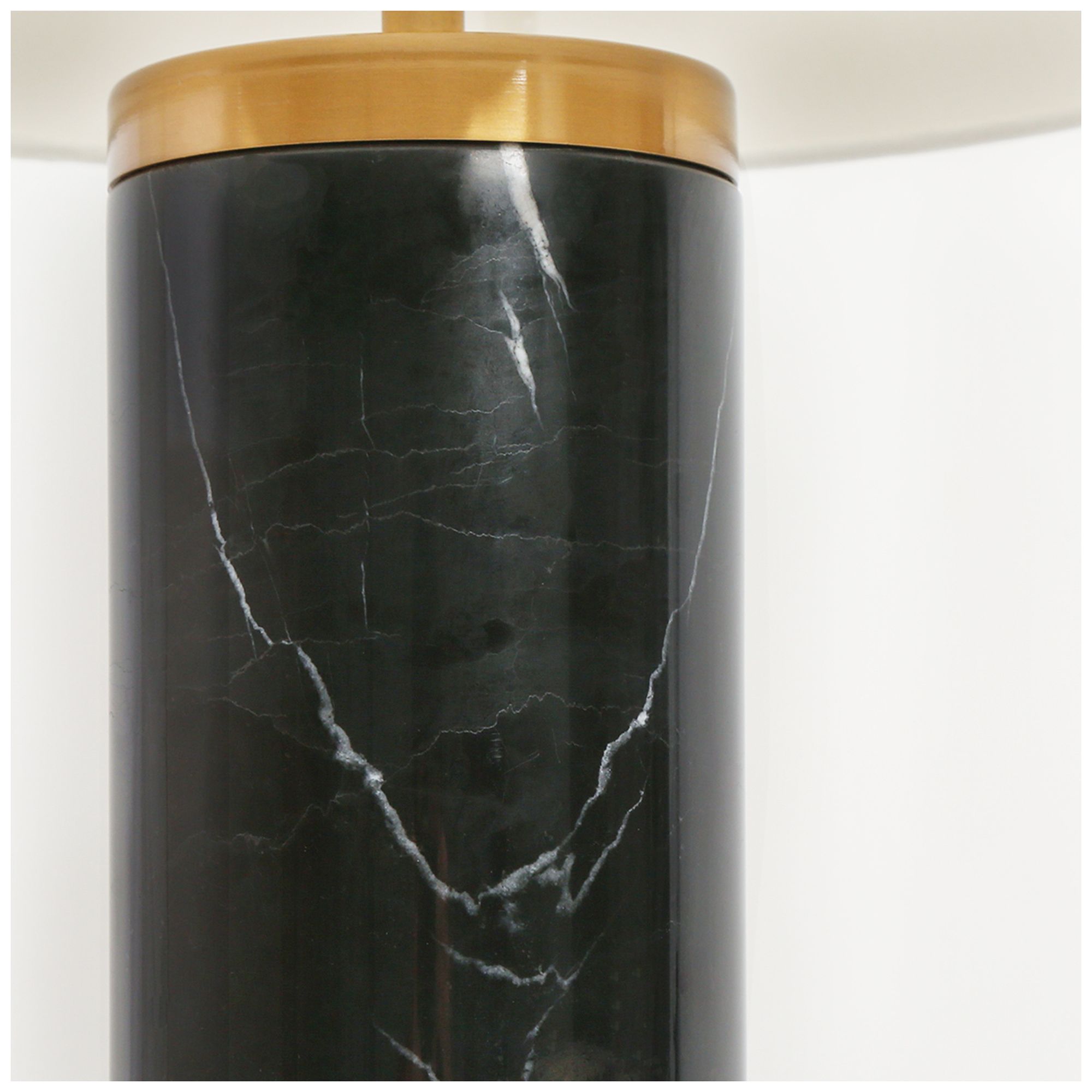 Umboiey 1-Light Black Stone Table Lamps