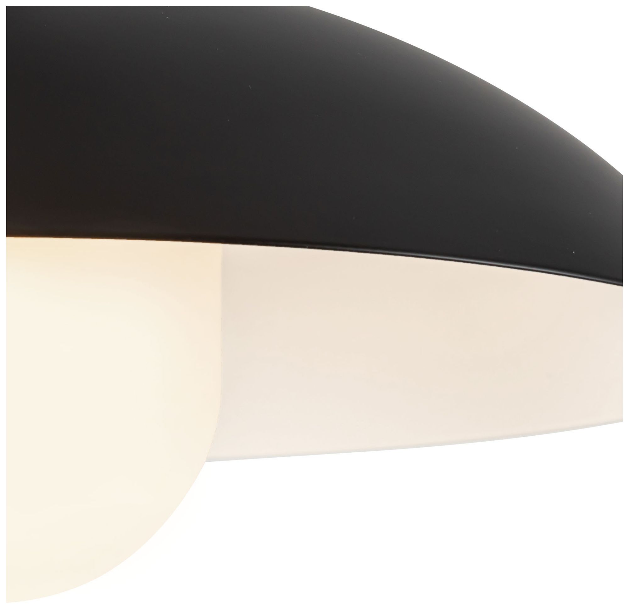 Image 4 Umbra 14-in Black Pendant with Matte Opal Glass Diffuser more views