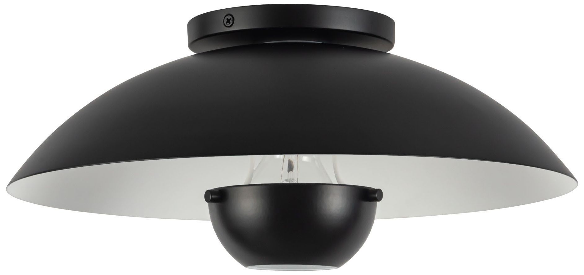 Image 6 Umbra 14-in Black Semi-Flush Mount more views