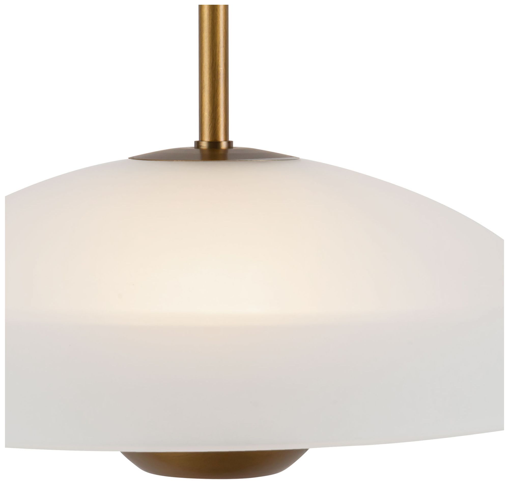 Image 5 Umbra 14-in Vintage Brass Pendant with Matte Opal Glass Shade more views