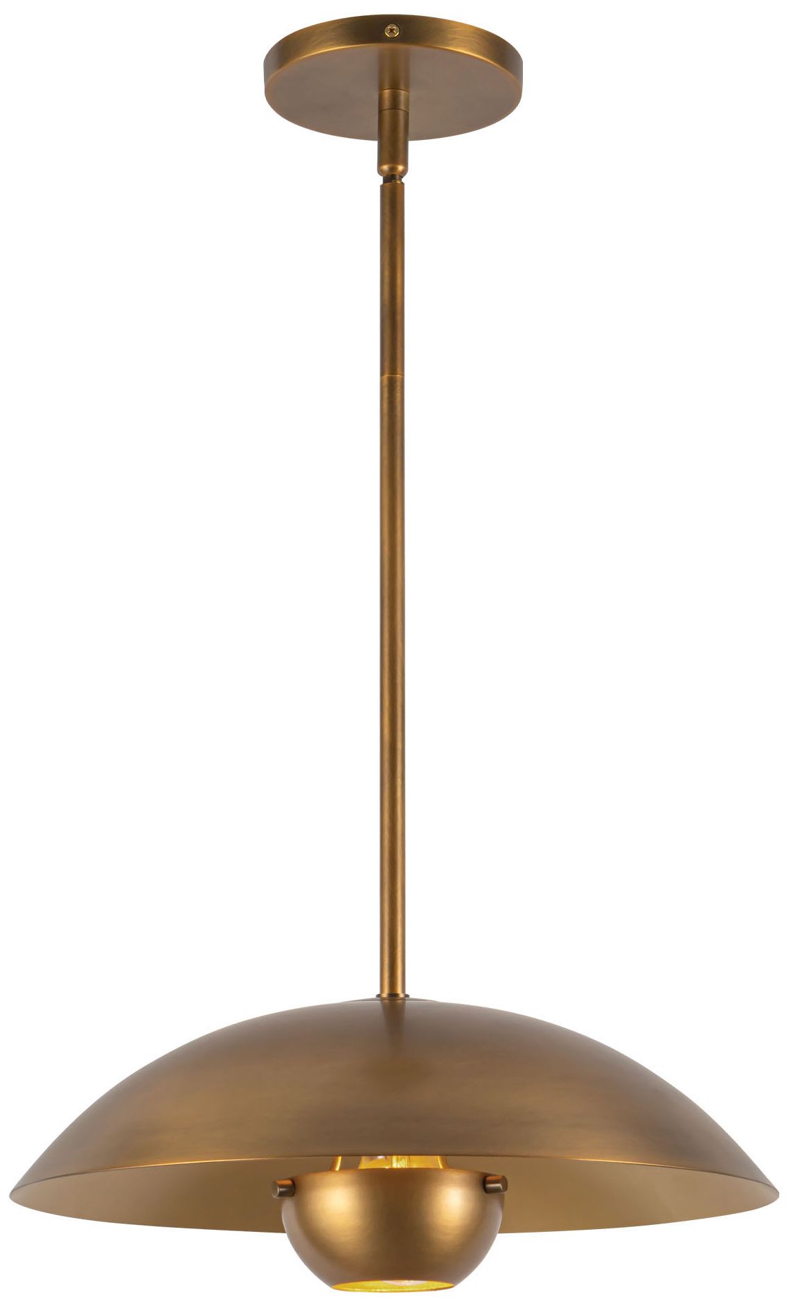 Umbra 14-in Vintage Brass Pendant with Vintage Brass Diffuser