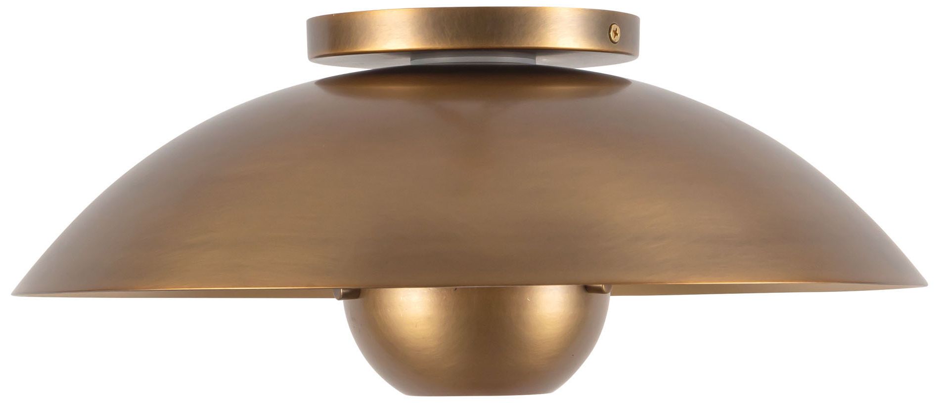 Image 3 Umbra 14-in Vintage Brass Semi-Flush Mount more views