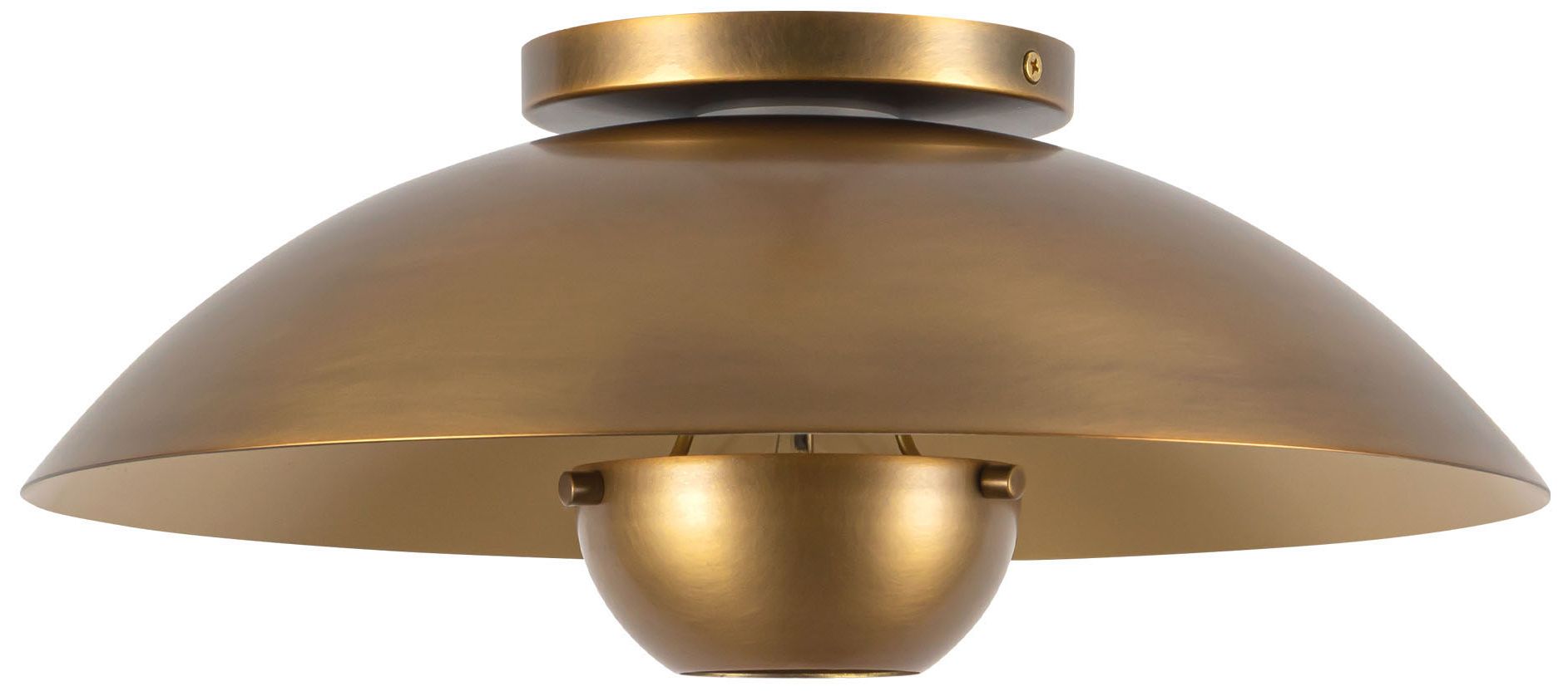 Image 6 Umbra 14-in Vintage Brass Semi-Flush Mount more views
