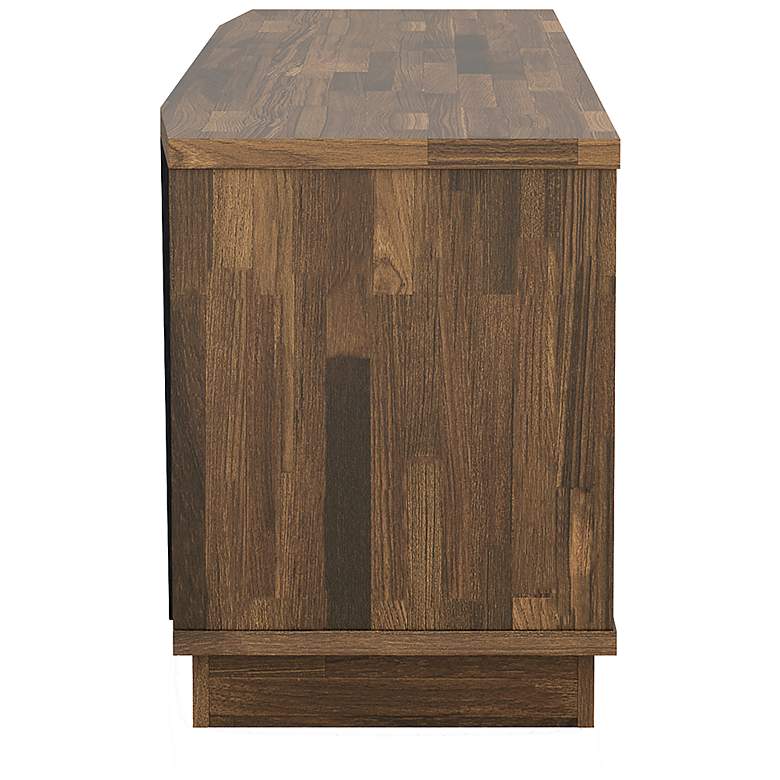 Image 3 Umbra 63" Wide Light Hickory Wood 6-Shelf TV Stand more views