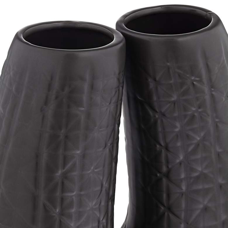 Image 4 Umbrage Matte Black 12 1/2" High U-Shaped Decorative Vase more views