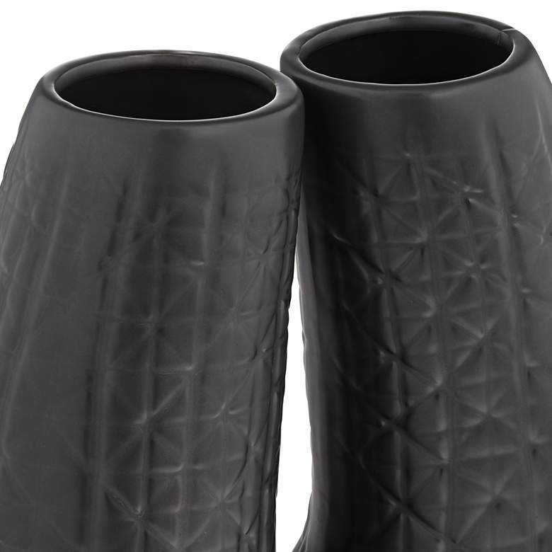 Image 4 Umbrage Matte Black 12 1/2 inch High U-Shaped Decorative Vase more views