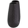 Umbrage Matte Black 12 1/2" High U-Shaped Decorative Vase in scene