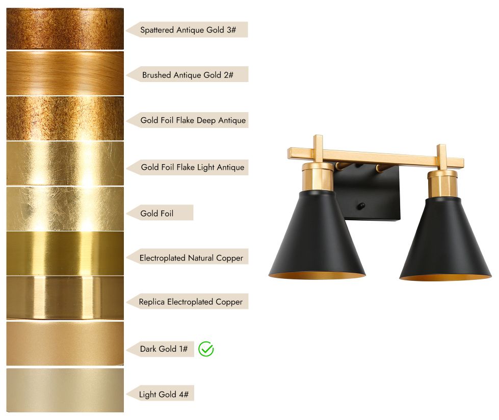 Image 3 Umbralicious 8 1/2"H Matte Black and Satin Gold Wall Sconce more views