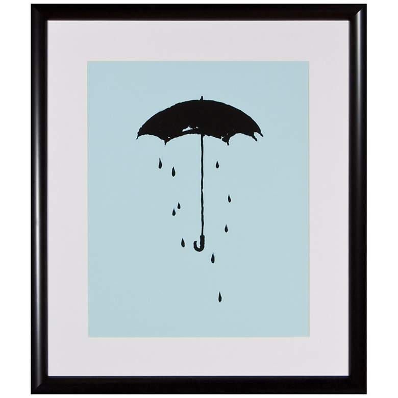 Image 1 Umbrella 27 3/4 inch High Framed Silhouette Wall Art