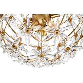 Image4 of Umbria 20" Wide Soft Gold Crystal 12-Light Orb Pendant more views
