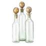 Umbria Brown and Clear Glass Bottles - Set of 3