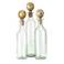 Umbria Brown and Clear Glass Bottles - Set of 3
