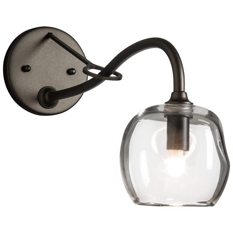 Image 1 Ume 1-Light Long-Arm Sconce - Oil Rubbed Bronze Finish - Clear Glass