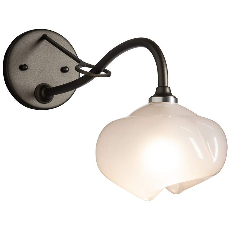 Image 1 Ume 1-Light Long-Arm Sconce - Oil Rubbed Bronze Finish - Frosted Glass