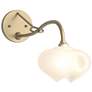Ume 10.2" High Soft Gold Long-Arm Sconce With Frosted Glass Shade