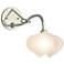 Ume 10.2" High Sterling Long-Arm Sconce With Frosted Glass Shade