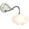 Ume 10.2" High Vintage Platinum Long-Arm Sconce With Frosted Glass Sha