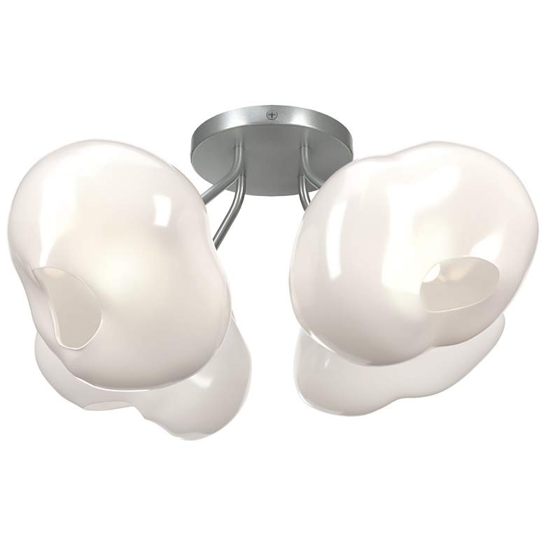 Image 1 Ume 15 1/4" Wide Vintage Platinum 4-Light Ceiling Light