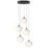 Ume 16.6" Wide 5-Light Oil Rubbed Bronze Pendant With Frosted Glass Sh