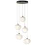 Ume 16.6" Wide 5-Light Soft Gold Standard Pendant With Frosted Glass S