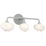Ume 22"W 3-Light  Accented Curved Arm  Bath Sconce w/ Frosted Glass Sh