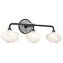 Ume 22"W 3-Light Accented Oil Rubbed Bronze Bath Sconce w/ Frosted Sha