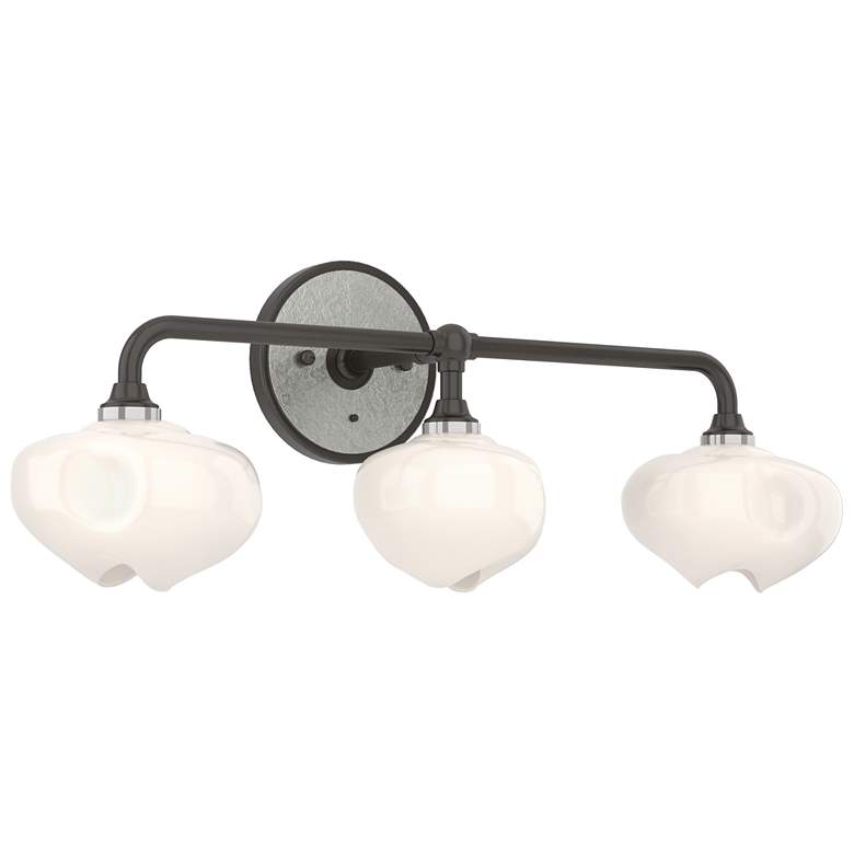Image 1 Ume 22 inchW 3-Light Sterling Accent Oil Rubbed Bronze Sconce w/ Frosted S