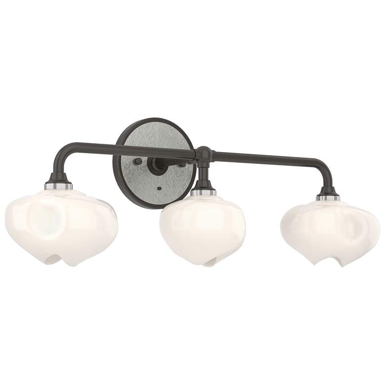 Image 1 Ume 22"W 3-Light Sterling Accent Oil Rubbed Bronze Sconce w/ Frosted S